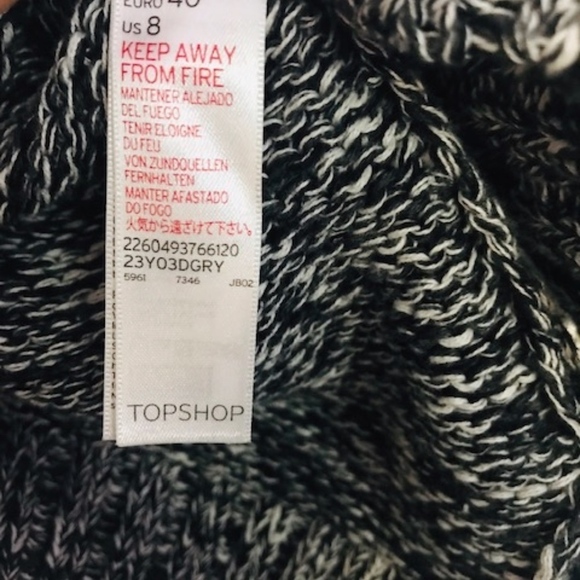 Topshop | Gray and White Knit Sweater - Picture 4 of 4
